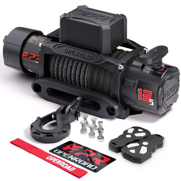 OPENROAD 13,500lbs electric winch with Synthetic Rope - Panther Series 3S winch Openroad4wd