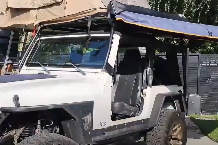 How to install 270 awning on round roof rack
