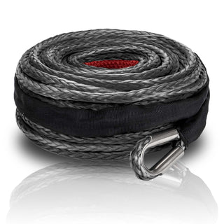 OPENROAD Synthetic Winch Rope, 1/2" x 85'-18000lbs Winch Line Rope Replacement with Protective Sleeve/Rope Winch Hook  OPENROAD GRAY  
