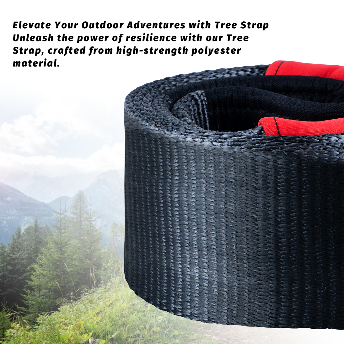 OPENROAD 4''x8' Break Strength 30,000 lbs Tree Saver Strap Towing Rope OPENROAD