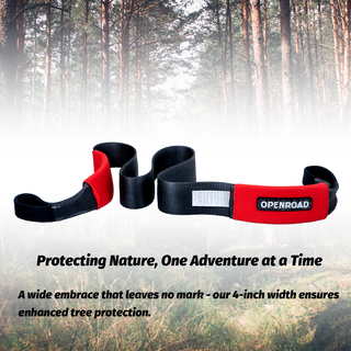OPENROAD 4''x8' Break Strength 30,000 lbs Tree Saver Strap Towing Rope OPENROAD