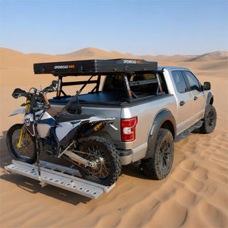 OPENROAD ute tub rack carrying a rooftop tent