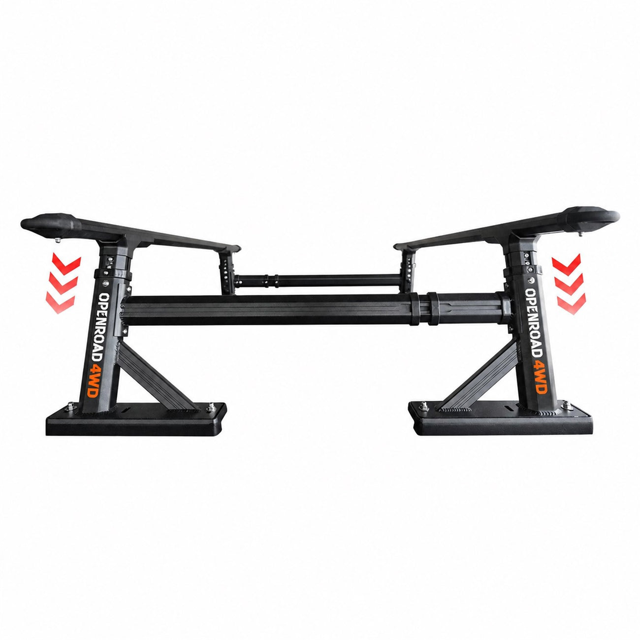 OPENROAD adjustable ute tub rack in a lowered height setting