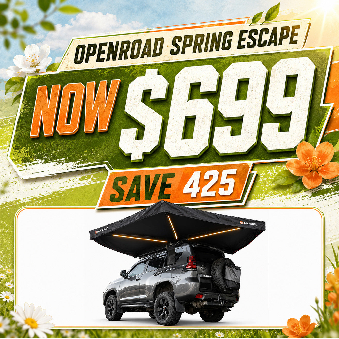 OPENROAD  270 Free Standing Awning for Camping