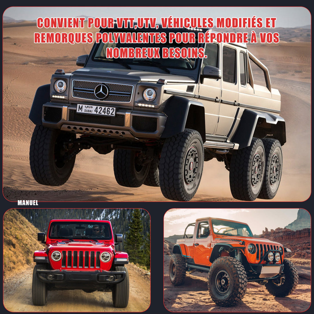 OPENROAD 3000 lbs ATV/UTV Winch – 12V electric winch with wired and wireless remote control, suitable for ATVs and versatile vehicles. Openroad4wd