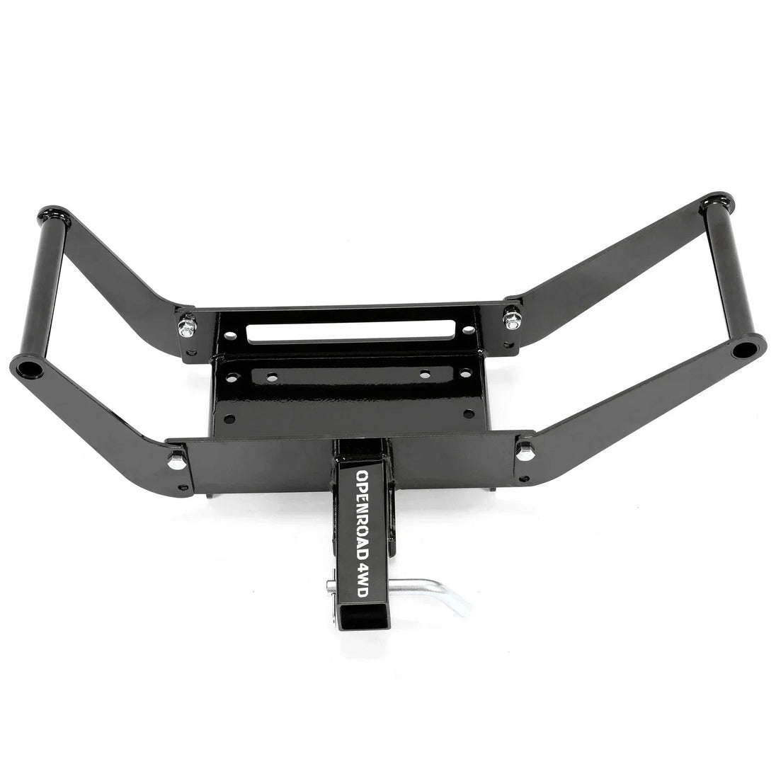 OPENROAD hitch-mounted winch plate with adjustable support arms
