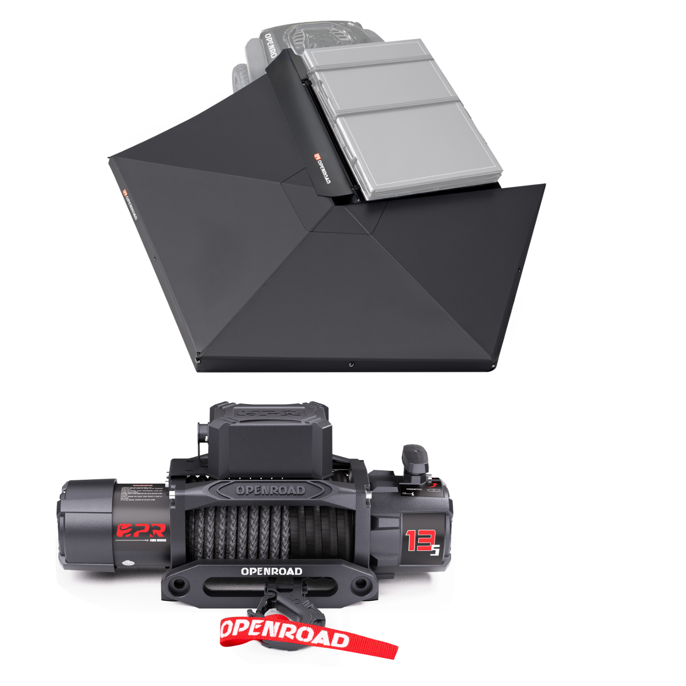 OPENROAD 270 Free Standing Awning with 13,500lbs Winch