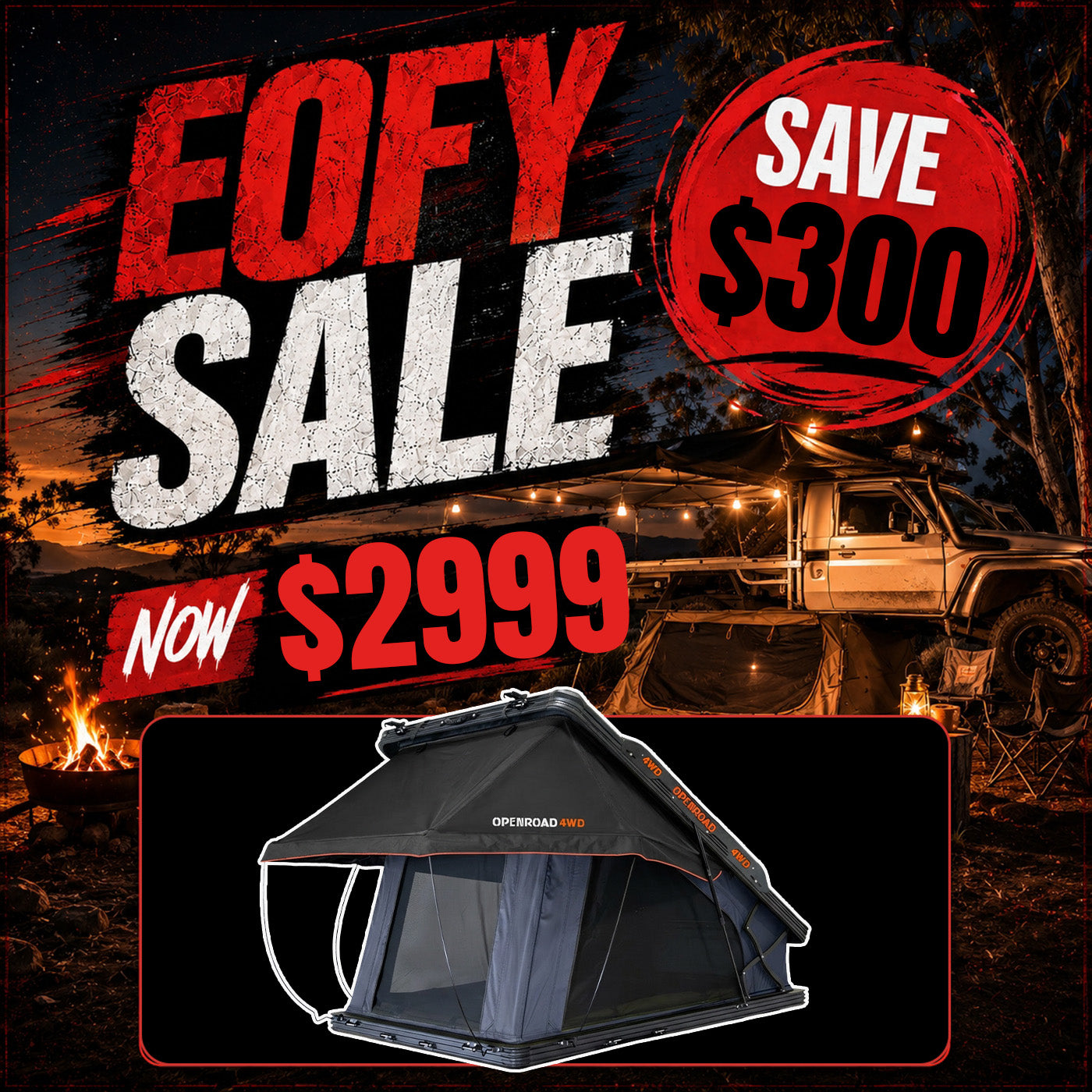 OPENROAD Aluminum Hard Shell Roof Top Tent-X Series