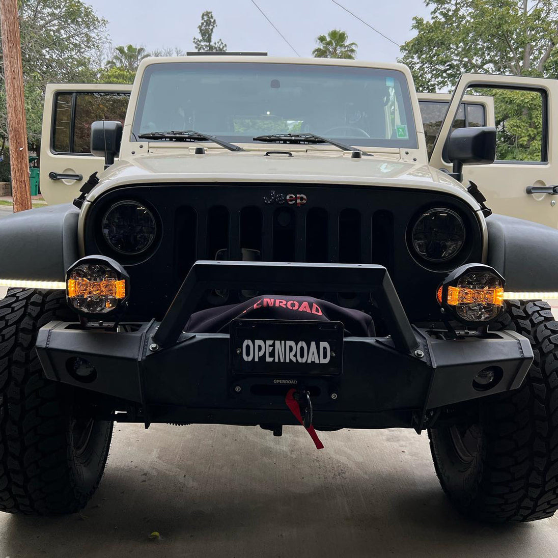 Winch Protection Cover Heavy Duty Waterproof Dust-proof Black Neoprene,Ideal for 2000-17500lbs winch accessories OPENROAD