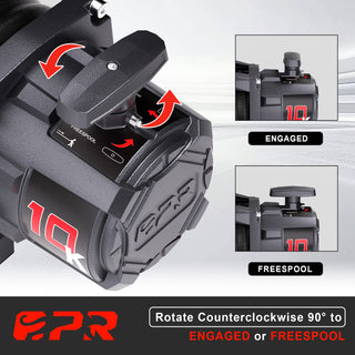 OPENROAD 10,000lbs Electric Winch with Synthetic Rope-Panther Series 3S Openroad4wd