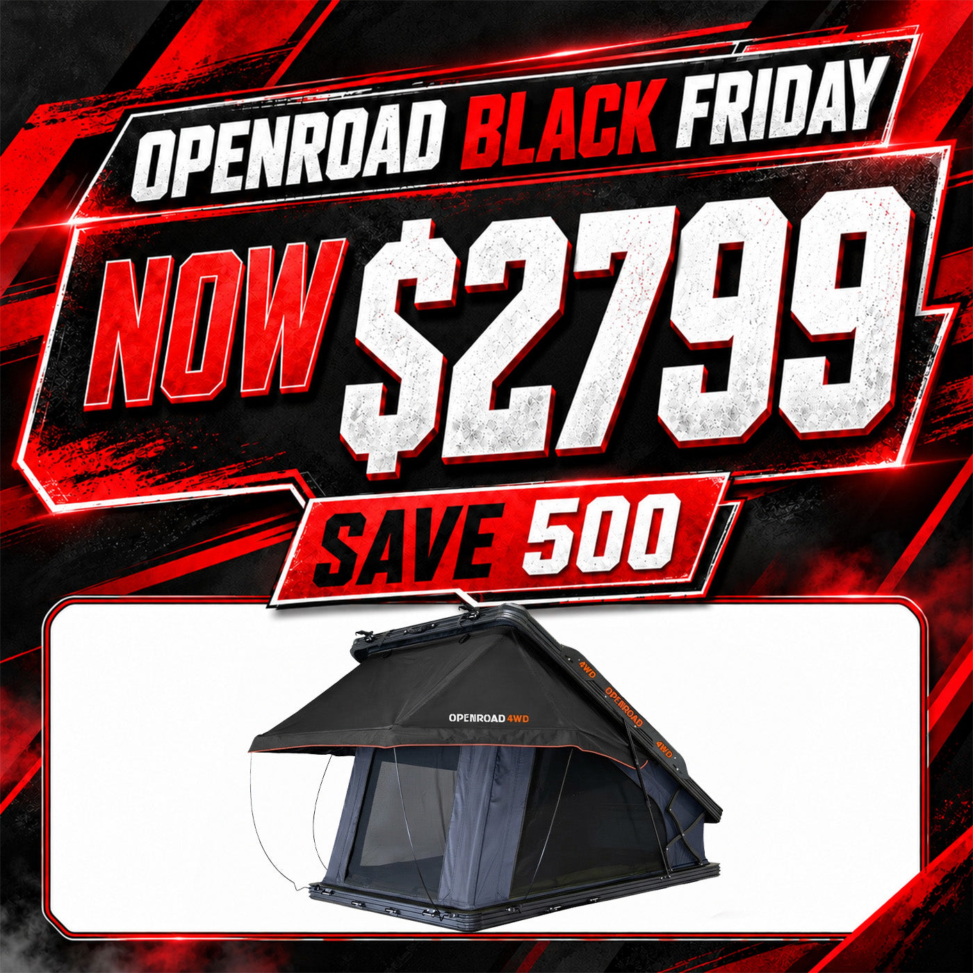 OPENROAD Aluminum Hard Shell Roof Top Tent-X Series