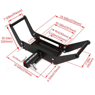 OPENROAD 2-inch winch mounting plate dimensions and mounting-hole spacing
