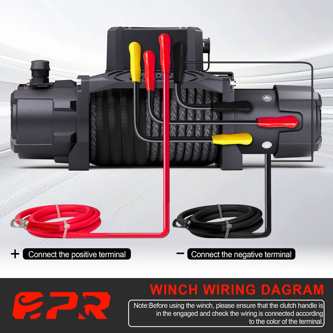OPENROAD 10,000lbs Electric Winch with Synthetic Rope-Panther Series 3S Openroad4wd