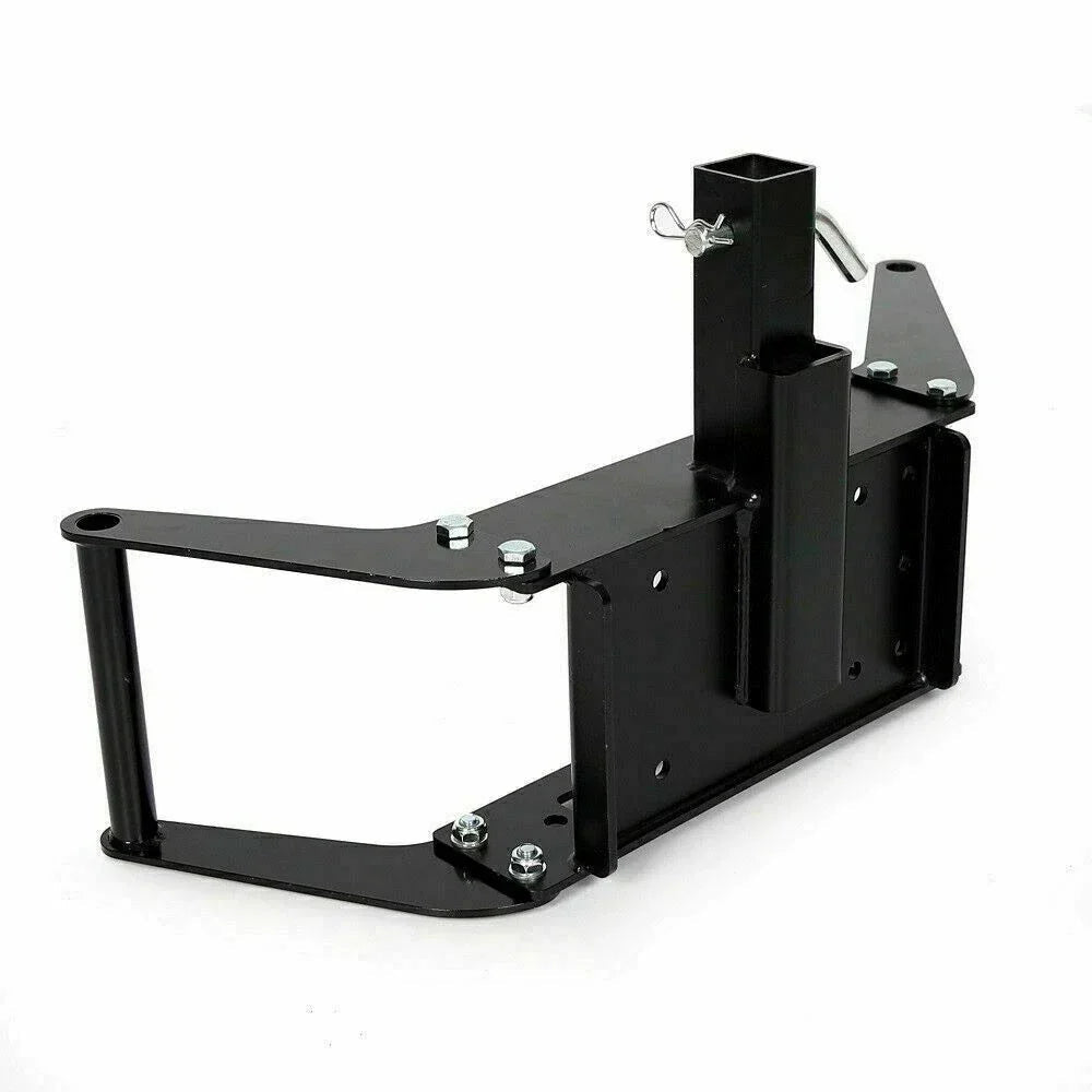 Rear view of OPENROAD winch mounting plate and 2-inch receiver shank