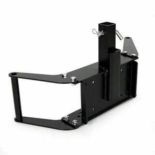 Rear view of OPENROAD winch mounting plate and 2-inch receiver shank