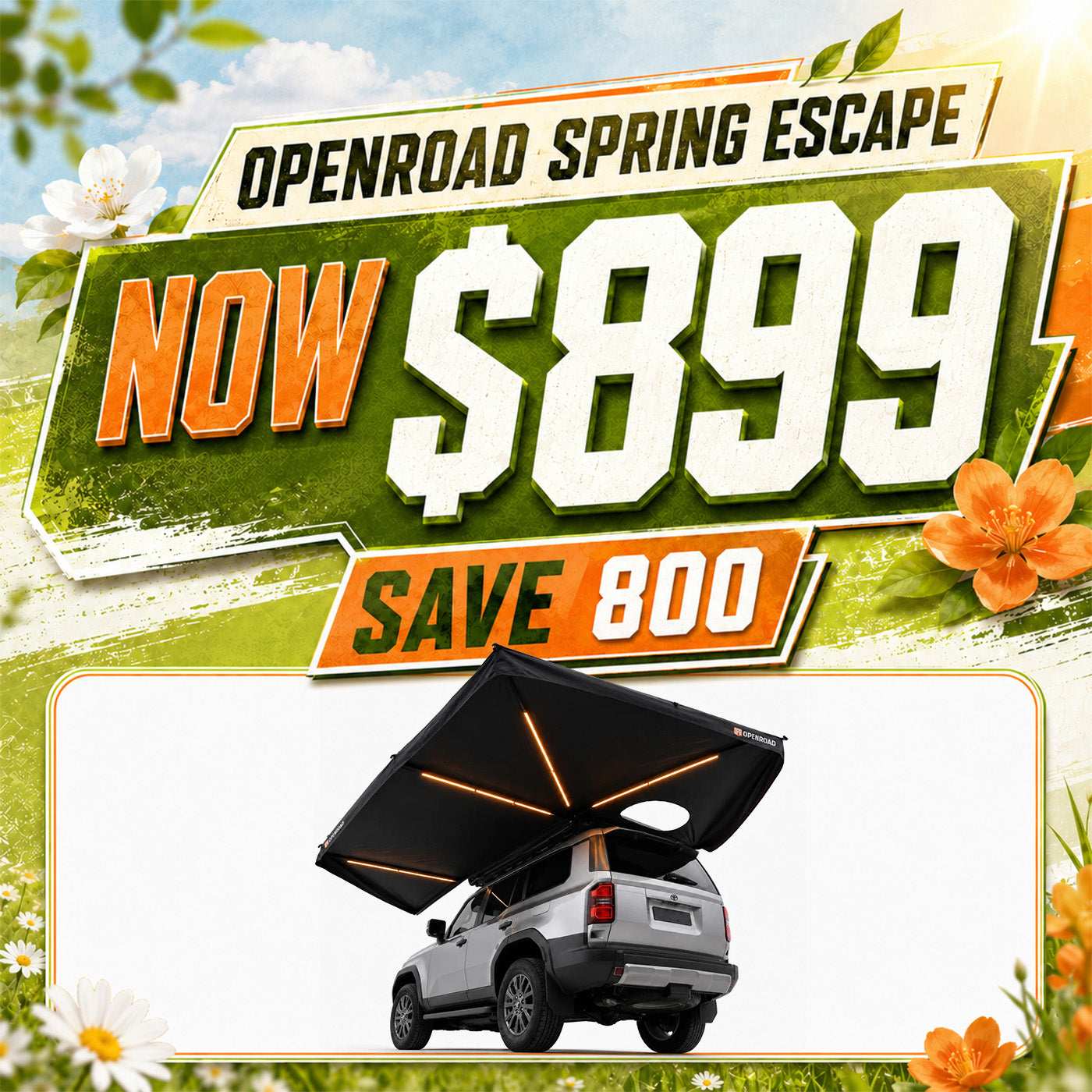 OPENROAD 270 Degree Awning XL With Zippered D-door（Pre Sale,ETA:9.15)