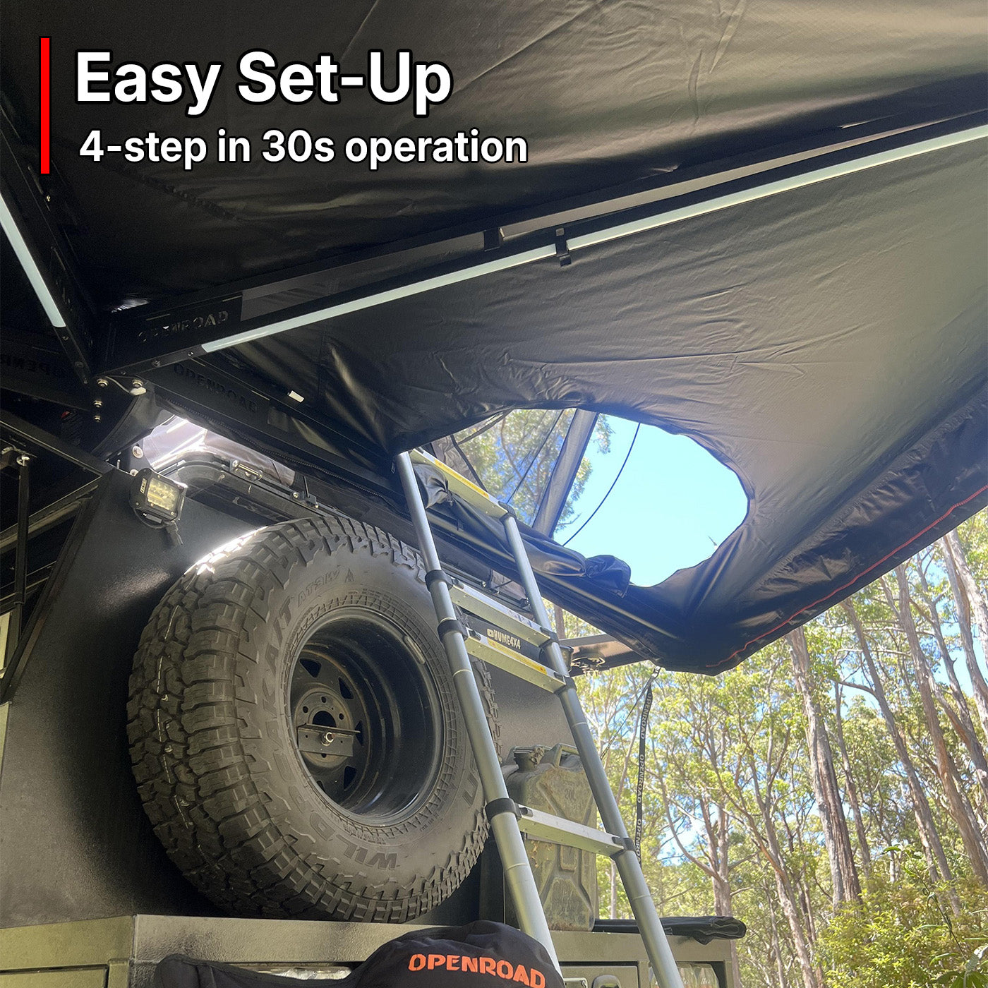 OPENROAD 270 Degree Awning With Zippered D-door