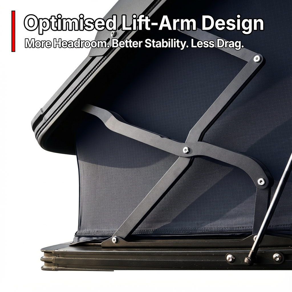 OPENROAD Aluminum Hard Shell Best Roof Top Tent-PeakRoof LT Series