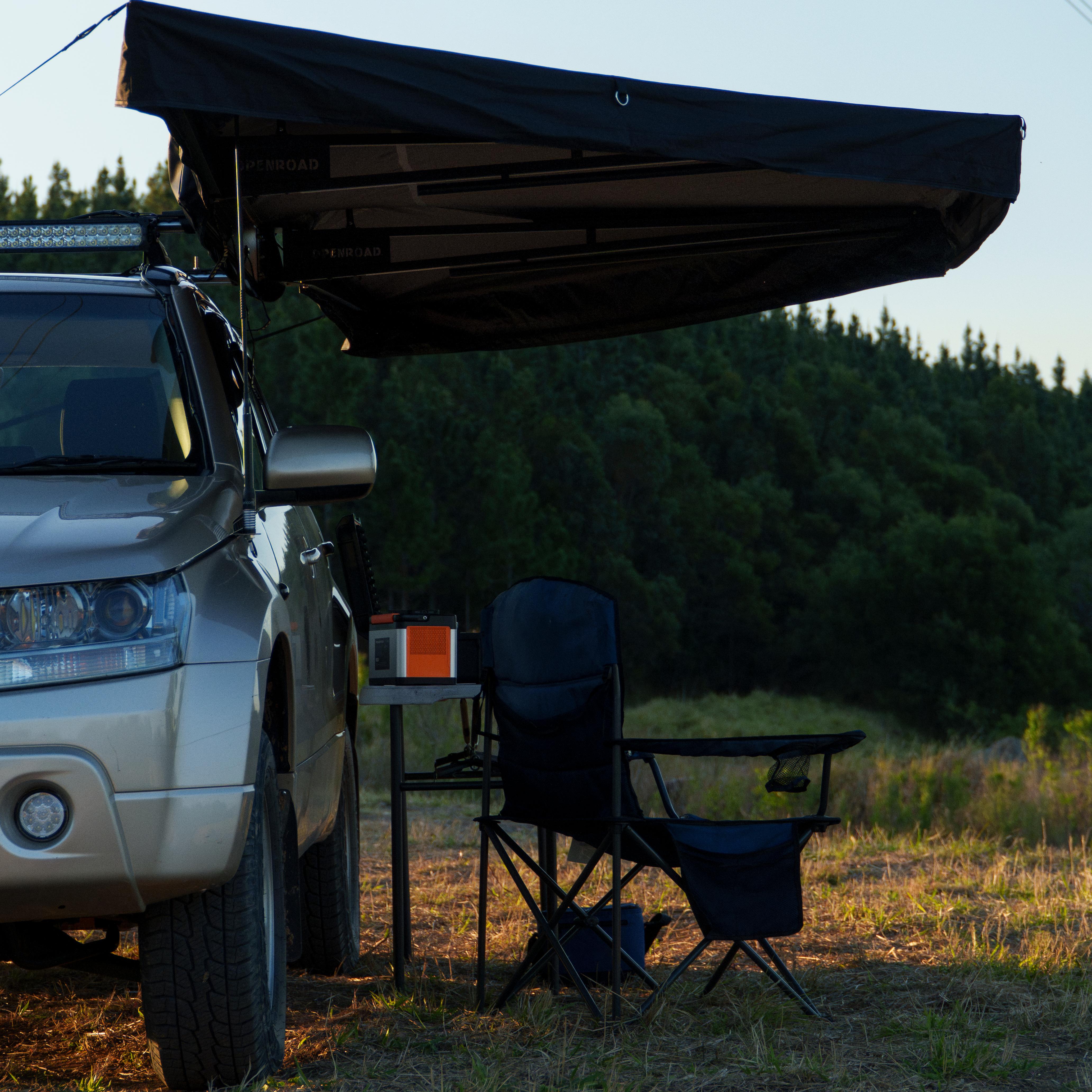 OPENROAD 180 awning on a 4WD, shade for bush camping
