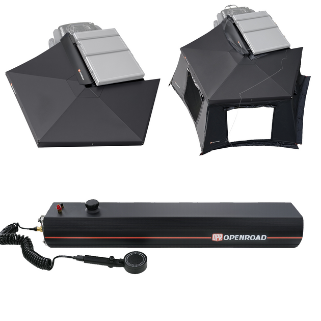 OPENROAD 270 degree awning with sidewall and 40L water tank