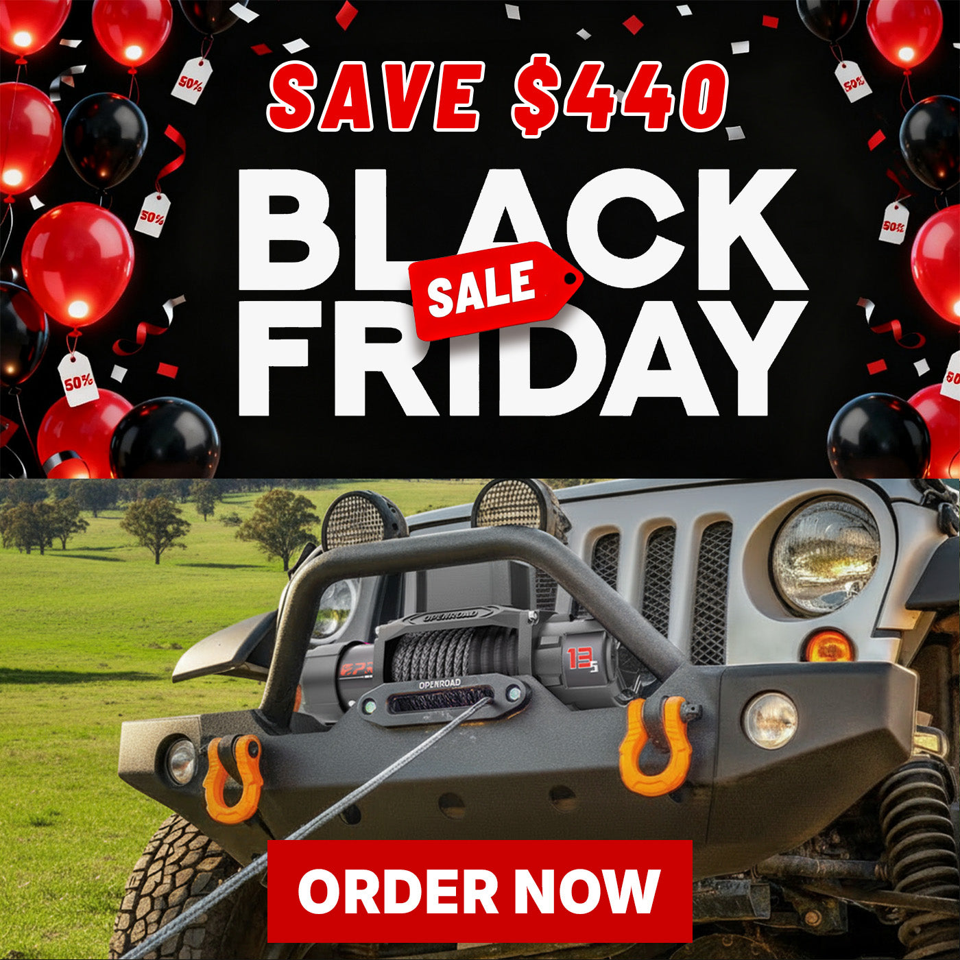 Openroad car winch black friday sale