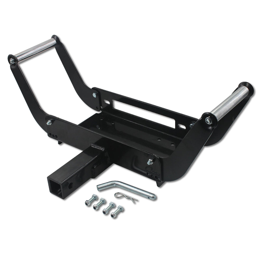 12,000lbs Winch with Protection Cover and Winch Mount Receiver Hitch and 10'' Adjustable Trailer Hitch Openroad4wd