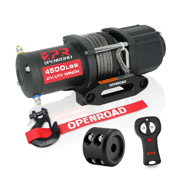 OPENROAD 4500lbs ATV/UTV Winch with Synthetic Rope and 2 Wireless Remotes winch OPENROAD