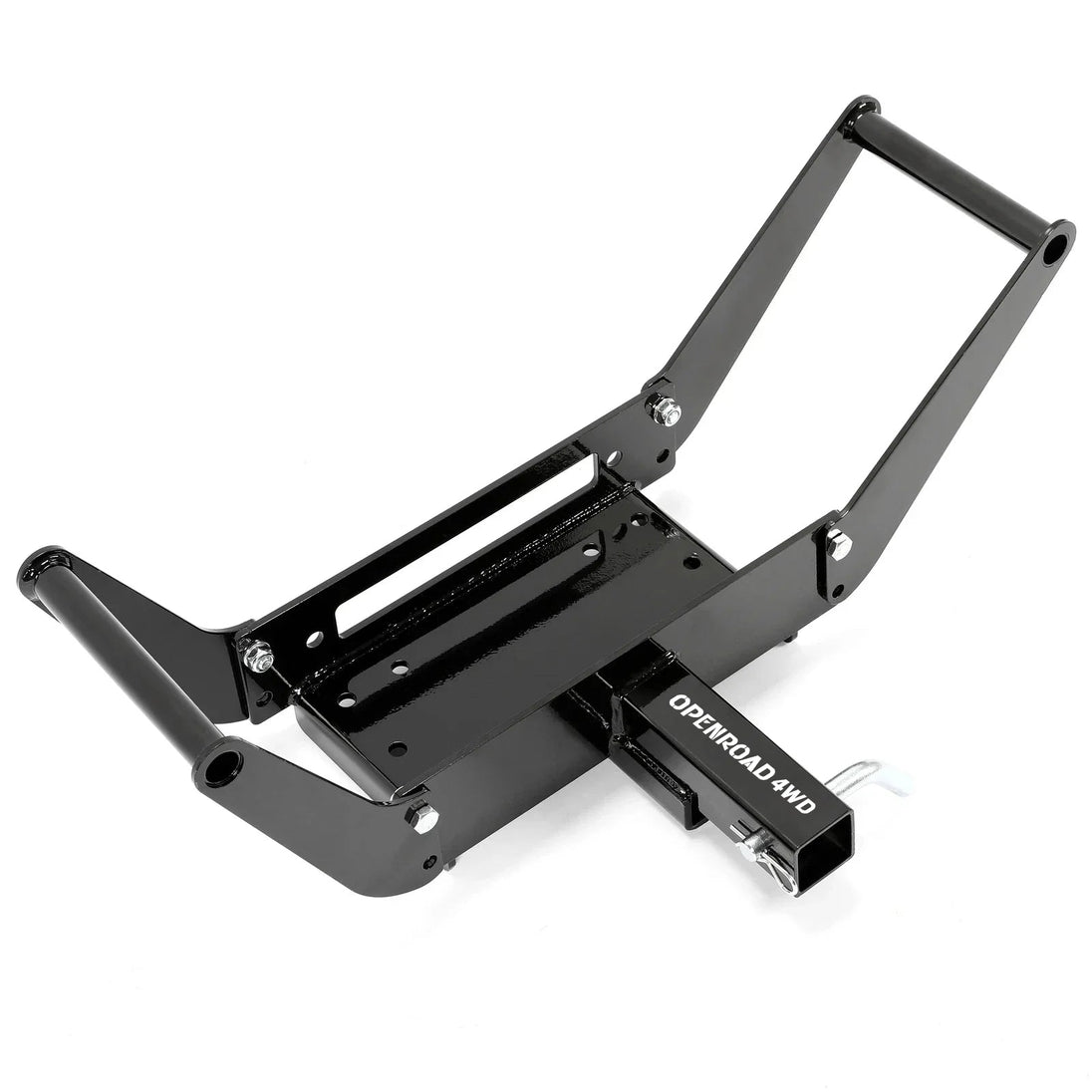 OPENROAD 2-inch receiver hitch winch mounting plate angled product view