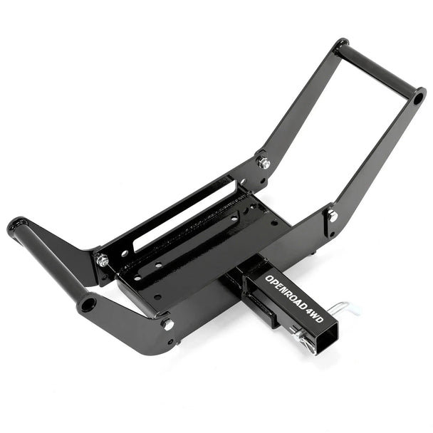 OPENROAD 2-inch receiver hitch winch mounting plate angled product view