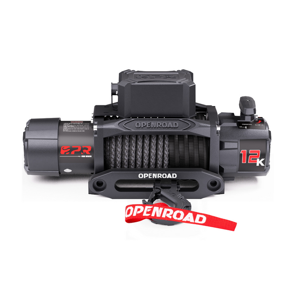 12,000lbs Winch with Protection Cover and Winch Mount Receiver Hitch and 10'' Adjustable Trailer Hitch Openroad4wd