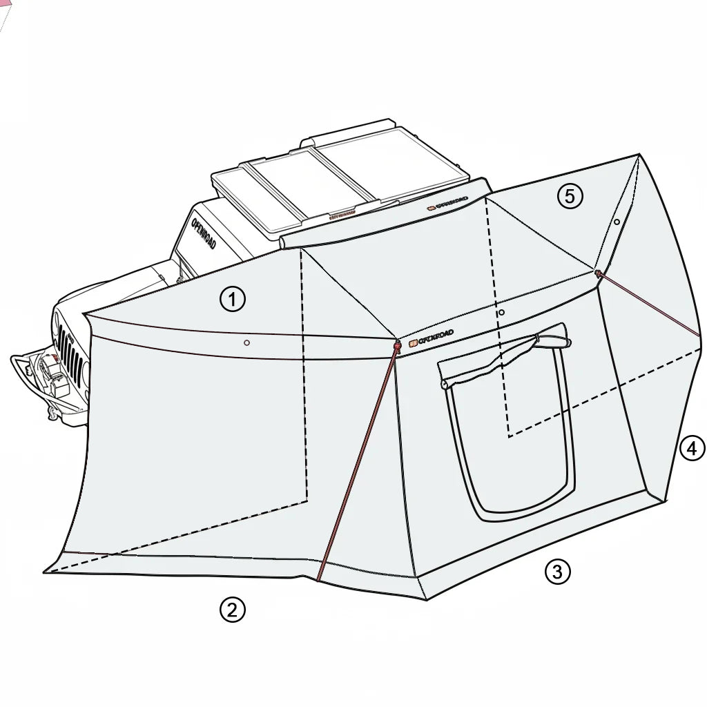 OPENROAD 180 Free Standing Awning