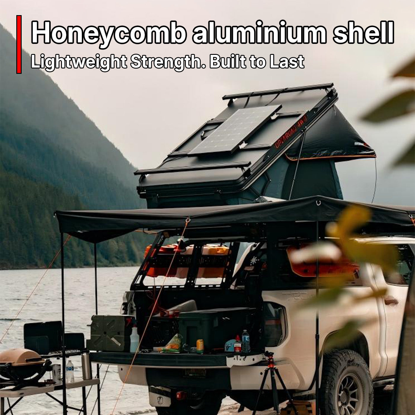 OPENROAD  Roof Top Tent With 270 Awning With Side Walls