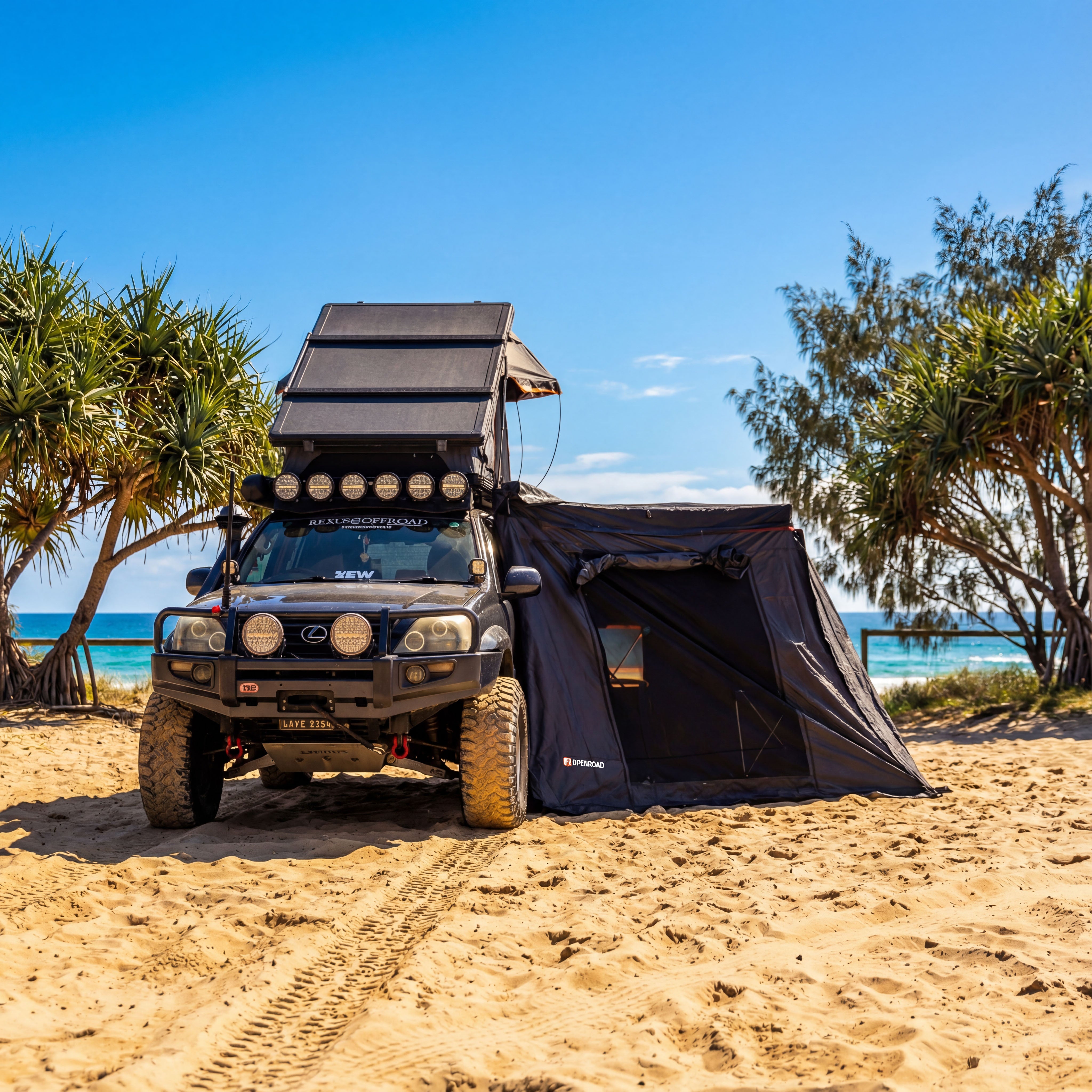 OPENROAD Aluminum Hard Shell Best Roof Top Tent-PeakRoof LT Series