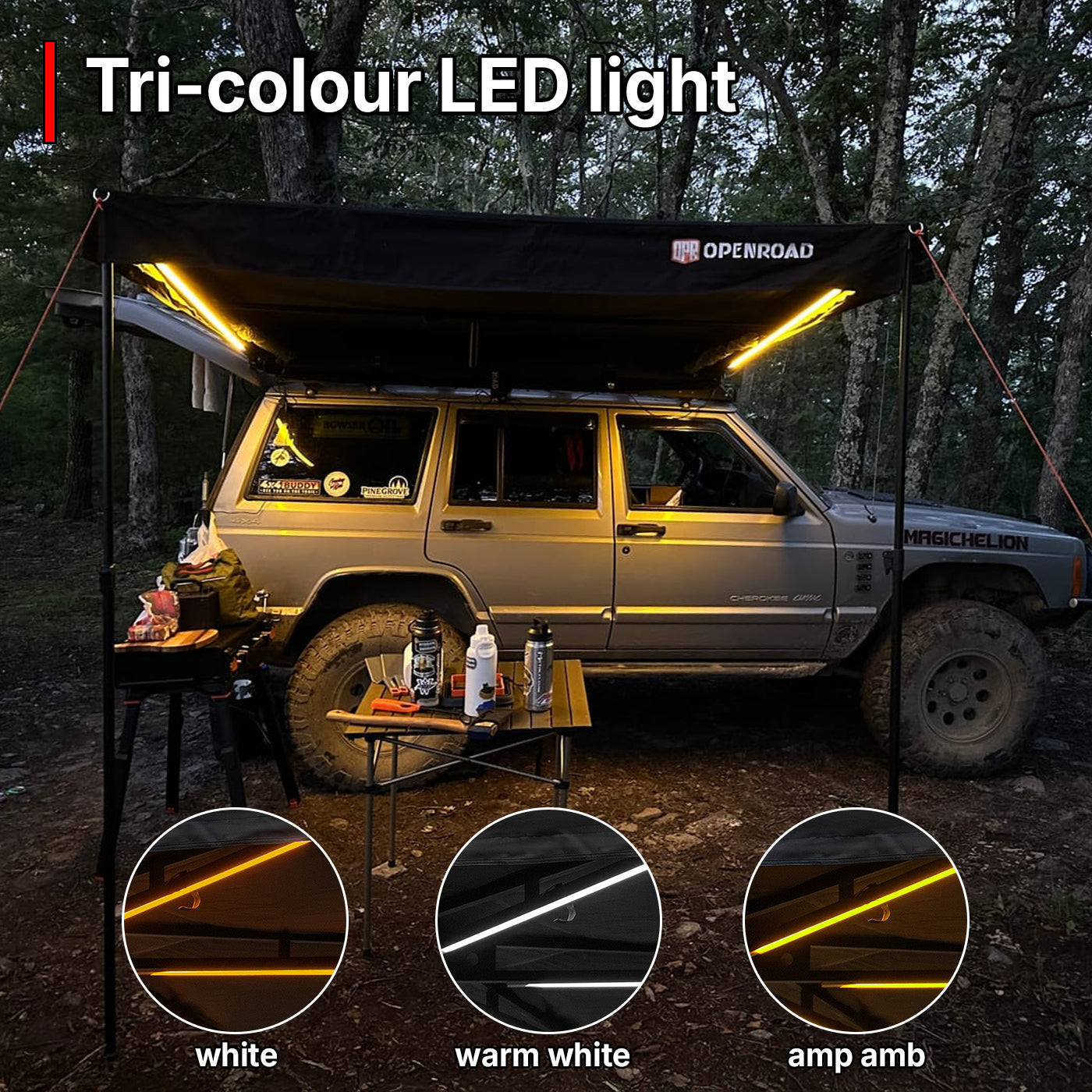 OPENROAD 90-Degree Quick-Open Awning