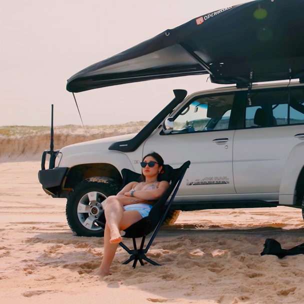 openroad ergonomic camping chairs on beach
