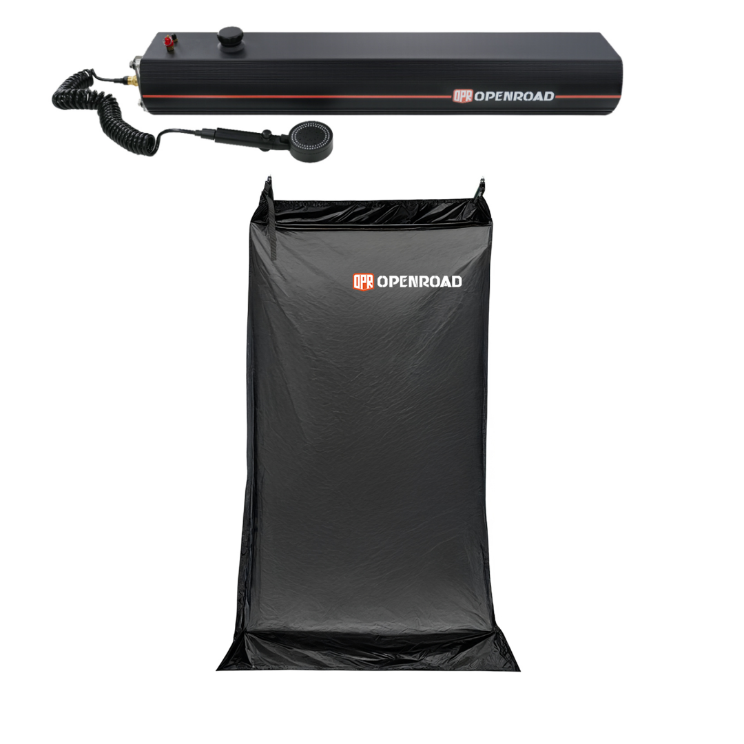 OPENROAD OUTDOOR SHOWER/CHANGING AWNING openroad4wd.com Shower Awning with 4Gal Water Tank